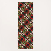 ふっ赤と白たバラパターン ヨガマット (正面)