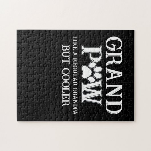 ふつうのおじいちゃんのような前足クール，犬が好き ジグソーパズル (横)