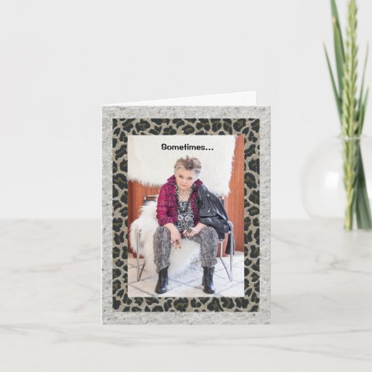 ふつうのフリをしてうんざりして、退屈 カード (正面)