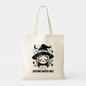 ふてくされた魔女の顔 トートバッグ (裏面)