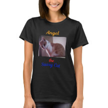 ふてぶてしい天使猫Tシャツ