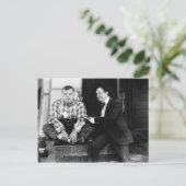 ふとっちょのアーバックル&ハリーウディニのはがき ポストカード (スタンド正面)