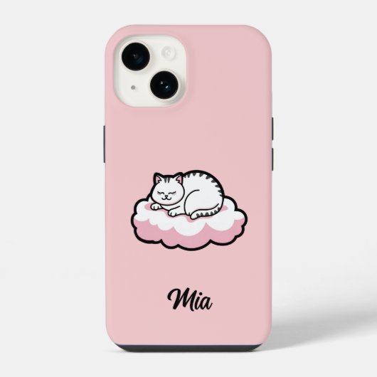 ふとっちょ猫の丸まり – かわいい iPhoneケース (裏面)
