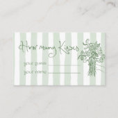 ふと浮かんだアイデア キスの数 サーググリーン エンクロージャーカード (正面)