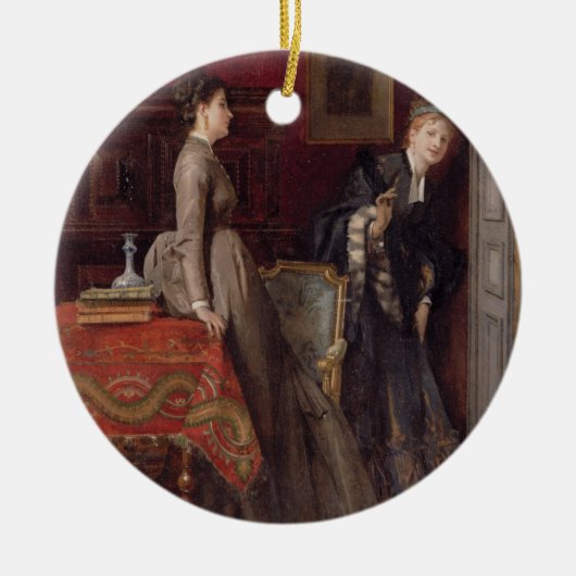 ふと耳にされて(パネルの油) セラミックオーナメント (正面)