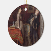 ふと耳にされて(パネルの油) セラミックオーナメント (左)