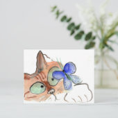 ふらふら好奇心は飛んでいる過去子猫 ポストカード (スタンド正面)