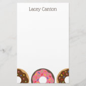 ふりかけドーナツカスタムのパーソナライズされた文房具 便箋 (正面)