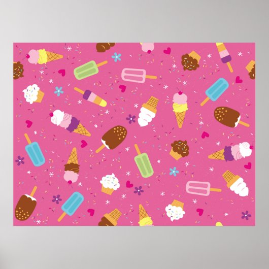 ふりかけ、カップケーキ、アイスクリーム、ポピュサイクラスカット ポスター (正面)