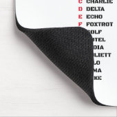 ふりがな国際的アルファベット（カナダ） マウスパッド (コーナー)