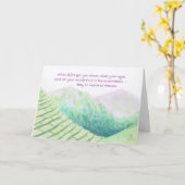 ふるさと田考える田の山 カード (黄色い花)