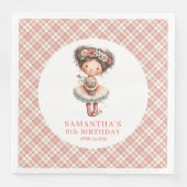 ふわっとキュートな妖精の淡い花柄 3歳の誕生日 (正面)