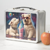 ふわっクールとした子犬の惑星ミルクシェイク メタルランチボックス (インサイチュ)