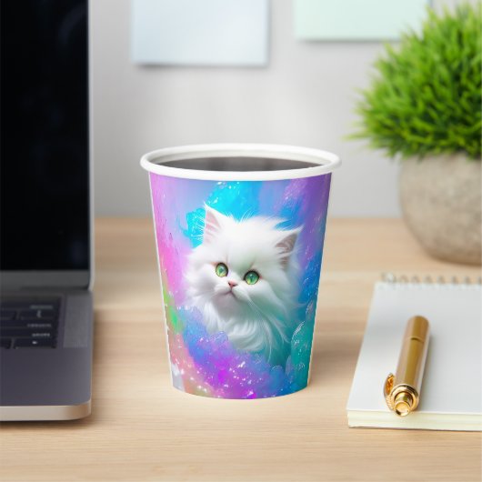 ふわふわおもしろいキッテンガールバースデーパーティー 紙コップ (インサイチュ)