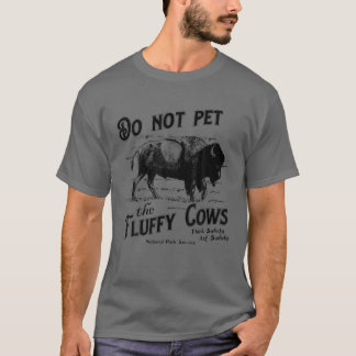 ふわふわした牛アメリカンバイソンヴィンテージ Tシャツ