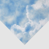 ふわふわした白い雲を持つ明るい青い空 薄葉紙 (詳細)