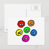 ふわふわした細菌 ポストカード (正面/裏面)