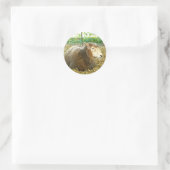 ふわふわした羊 ラウンドシール (バッグ)