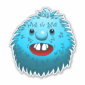 ふわふわでかわいいビニールステッカー シール (正面)
