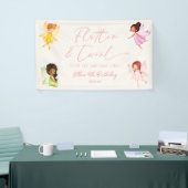 ふわふわとくるくるの魔法の妖精の誕生日パーティー 横断幕 (トレードショー)