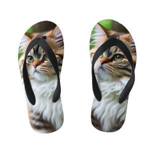 「ふわふわと可愛い子どもたち – ぽちゃぽちゃのペルシャ猫» キッズビーチサンダル