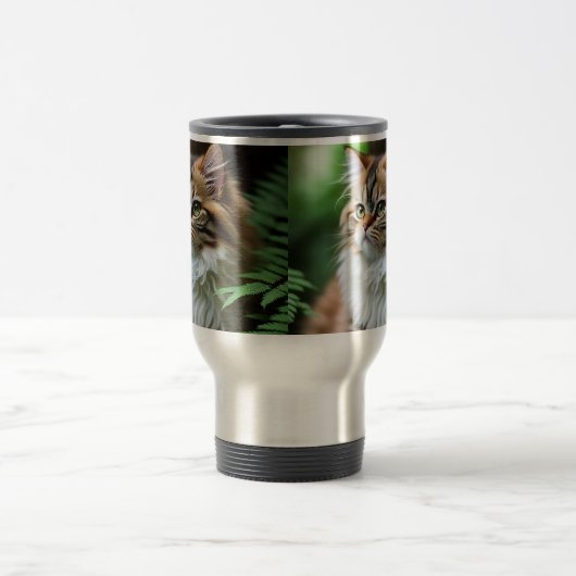 「ふわふわと可愛い子どもたち – ぽちゃぽちゃのペルシャ猫» トラベルマグ (中央)