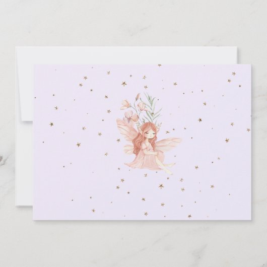 ふわふわと回る妖精のプリンセス 誕生日 いつでも 招待状 (裏面)