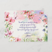 ふわふわと回る 妖精の庭園 水彩画の誕生日 サンキューカード (正面/裏面)