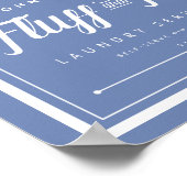 ふわふわと折り畳みランドリーカスタマイズのサイン(it!) ポスター (角)