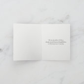 ふわふわと漂う白い羽根の哀悼感謝 サンキューカード (内部)