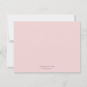 ふわふわと舞う蝶の平らな感謝カード ノートカード (裏面)