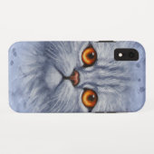 ふわふわなグレータブビーキャットキットン顔 Case-Mate iPhoneケース (裏面(横))