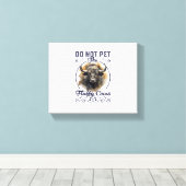 ふわふわな牛のバイソンイエローストーン公園 キャンバスプリント (インサイチュ (ウッドフロア))