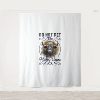 ふわふわな牛のバイソンイエローストーン公園 タペストリー