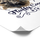 ふわふわな牛のバイソンイエローストーン公園 ポスター (角)