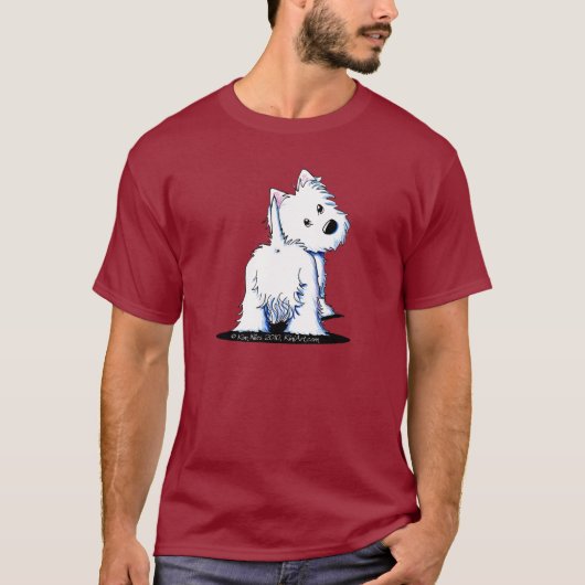 ふわふわのお尻ウェスティダークTシャツ Tシャツ (正面)