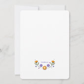 ふわふわのお花 招待状 (裏面)