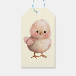 ふわふわのひよこ | かわいい春とイースターの動物 ギフトタグ