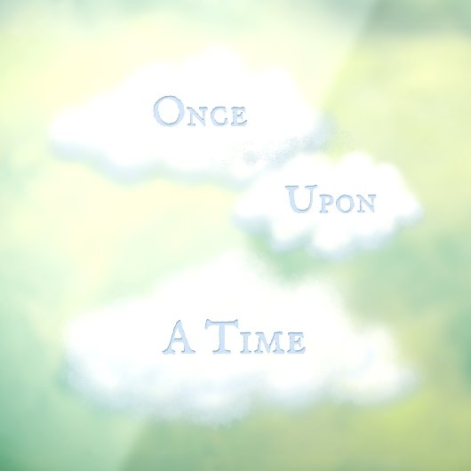 ふわふわのカスタム白い雲の上の言葉おとぎ話 ウィンドウサイン (シート3)