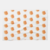 ふわふわのクマ転がパンベーカリーかわいいかわいい動物 キッチンタオル (横)