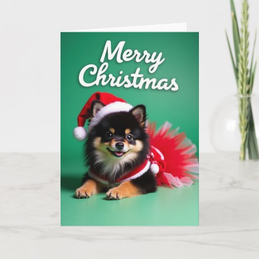 ふわふわのクリスマスカード カード (正面)