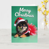 ふわふわのクリスマスカード カード (黄色い花)