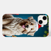 ふわふわのコートを着た元気な犬 Case-Mate iPhoneケース (裏面 (横))