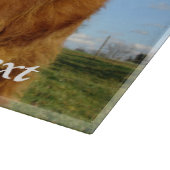 ふわふわのスコティッシュハイランドカウブルースカイ カッティングボード (角)