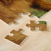 ふわふわのスコティッシュハイランドカウブルースカイ ジグソーパズル (側面)