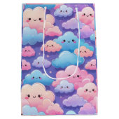 ふわふわのスマイル雲 ミディアムペーパーバッグ (裏面)