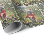 ふわふわのタンポポの小さなねずみ ラッピングペーパー (ロールコーナー)