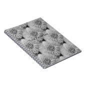 ふわふわのタンポポ花自然アートパターン ノートブック (右側)