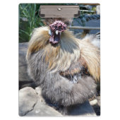 ふわふわのチャーム不完全性：絹ユニークのようなニワトリ クリップボード (正面)