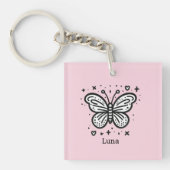 ふわふわのバッファローベビー-かわいいズファームアニマル キーホルダー (正面)